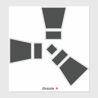RUST Symbol Black on White Sticker