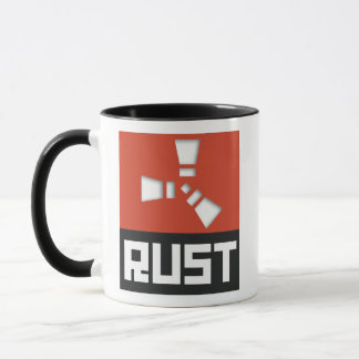 RUST Symbol Clear on Red Shadowed Mug