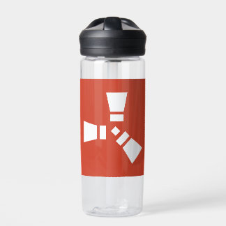 RUST Symbol White on Red Water Bottle