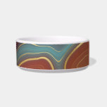 Rust & Teal Earth Strada Dog Cat Pet  Bowl<br><div class="desc">These Pet products encompass a wide range of items designed to cater to the needs and well-being of pets. These products are essential for pet care,  comfort,  and enjoyment</div>