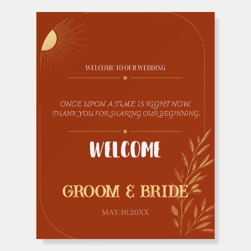 Rust Terracotta Boho Wedding Foam Board