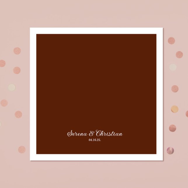 Rust Terracotta Floral Wedding Napkins (Creator Uploaded)