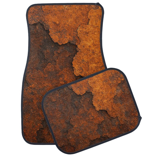 Rust Texture Grunge Background – Aged Metal Design Car Floor Mat (Set)