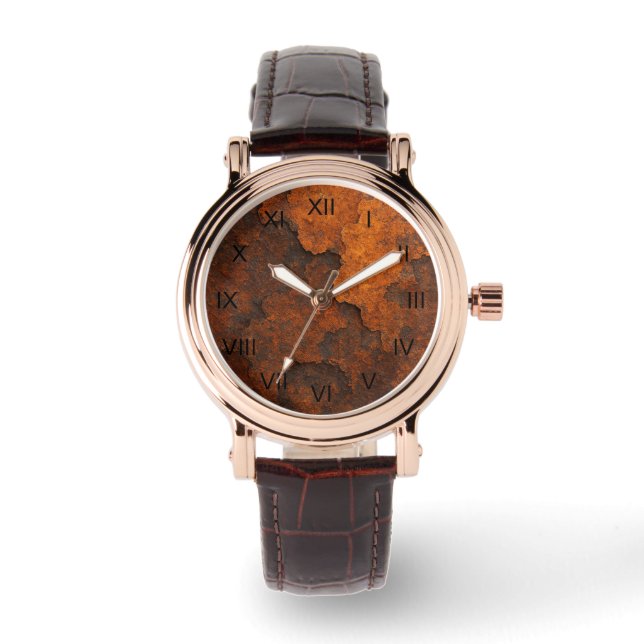 Rust Texture Grunge Background Metal Design Watch (Front)