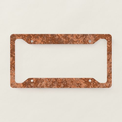 rust texture license plate frame