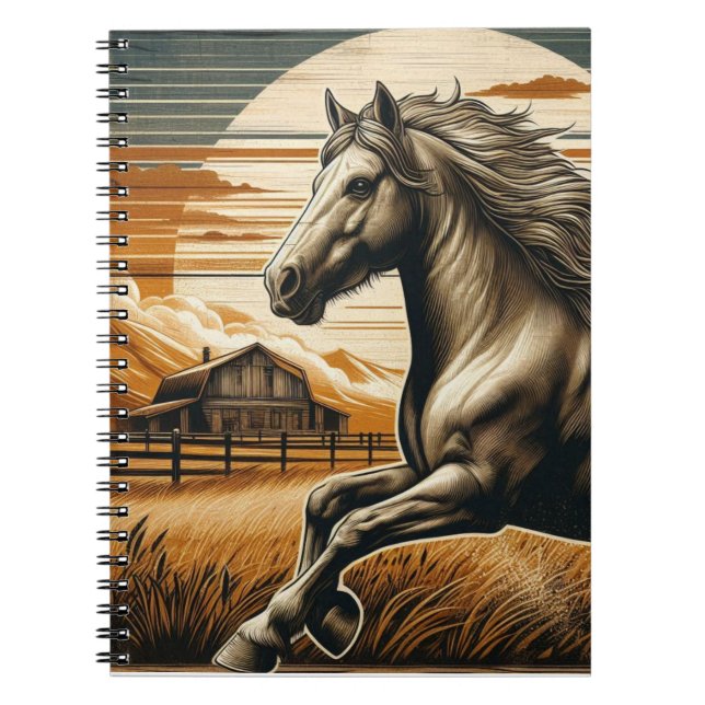 Rust/vintage horse/western  notebook (Front)