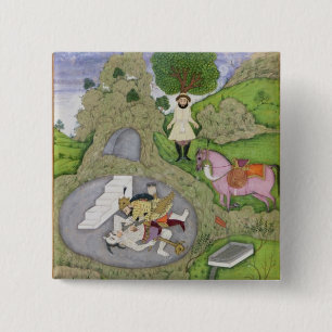 Rustam killing the White Demon, illustration from Button