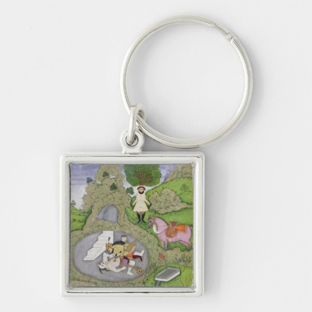 Rustam killing the White Demon, illustration from Keychain (Front)