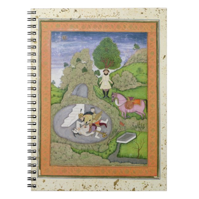 Rustam killing the White Demon, illustration from Notebook (Front)