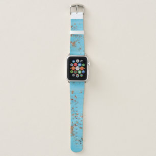 Rusted Blue Metal: Textured Wall. Apple Watch Band