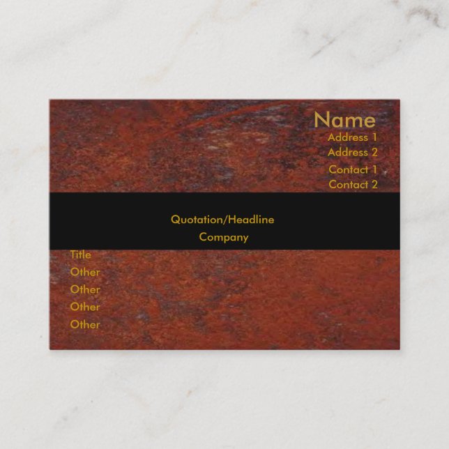Rusted Business Card (Front)