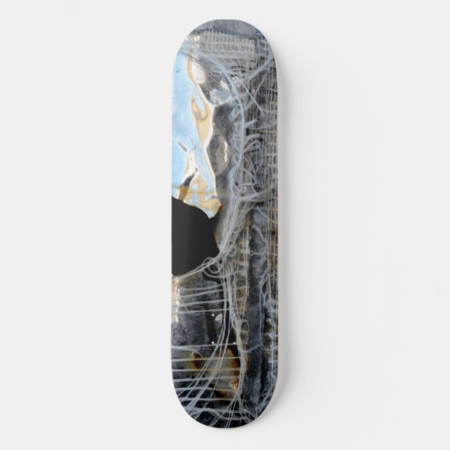 "Rusted Chrome & Old Duct Tape" Skateboard Deck (Front)