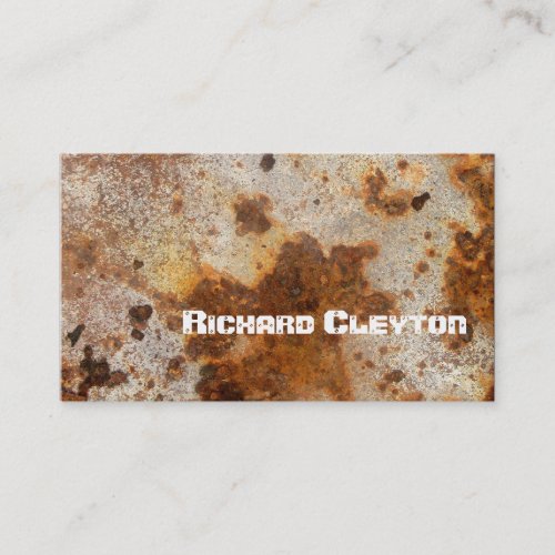 Rusted corroded metal texture custom business card