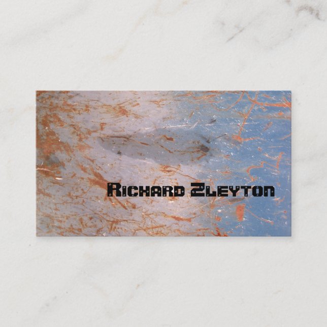 Rusted, corroded metal, texture custom business card (Front)