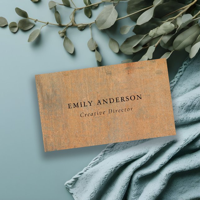 RUSTED CORROSIVE GRUNGE ORANGE METAL TEXTURED BUSINESS CARD (Creator Uploaded)