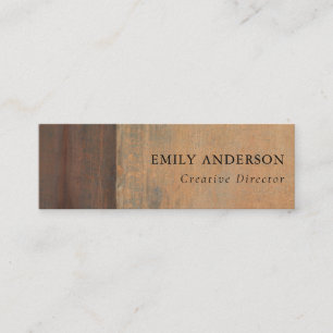 RUSTED CORROSIVE GRUNGE ORANGE METAL TEXTURED MINI BUSINESS CARD