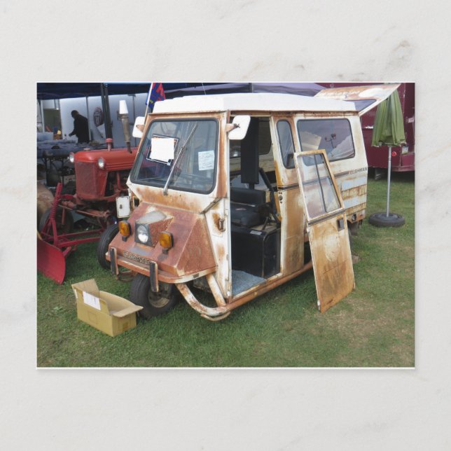 Rusted Enclosed Scooter Postcard (Front)