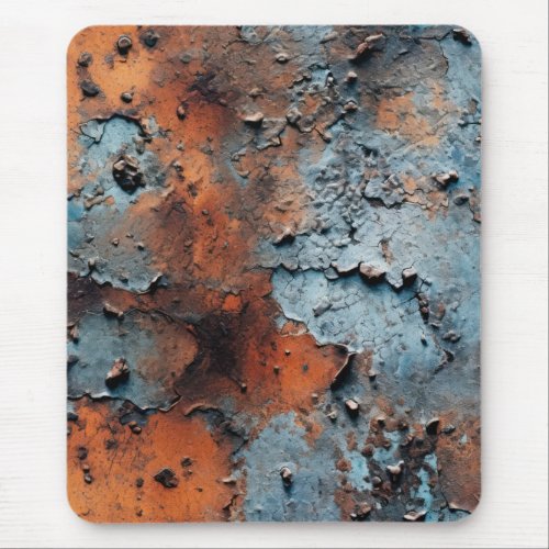 Rusted Flaked Metal Seamless Repeat Pattern Mouse Pad