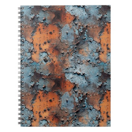 Rusted Flaked Metal Seamless Repeat Pattern Notebook