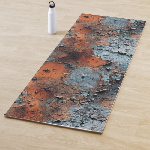 Rusted Flaked Metal Seamless Repeat Pattern Yoga Mat