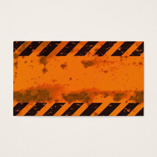 Customizable Rusted Hazard Stripes Background Business Card