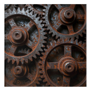 Rusted Industrial Mechanism Acrylic Print