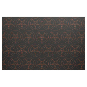 Rusted Iron Baphomet Demon Goth Fabric