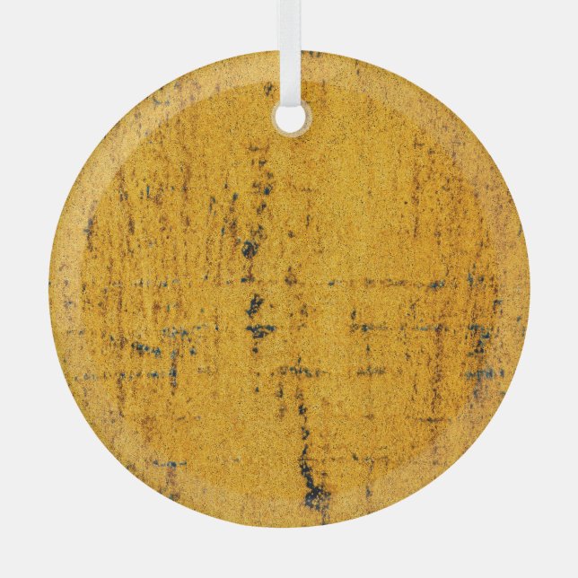 Rusted Iron, Metal Texture Background. Glass Ornament (Front)