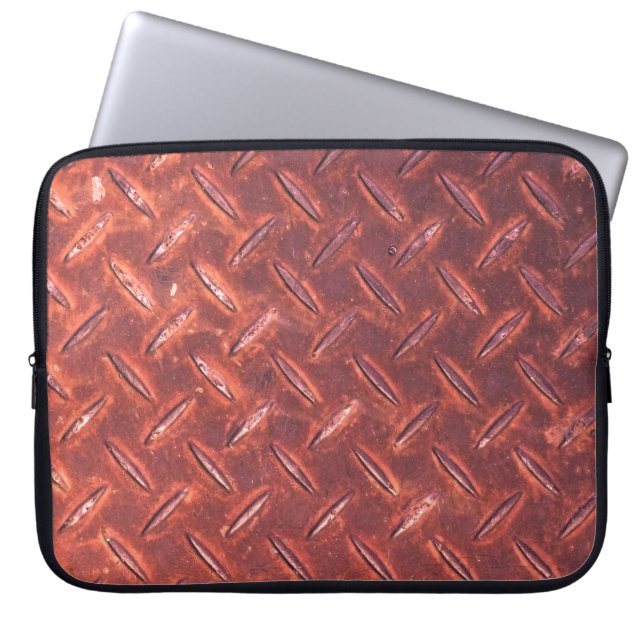 Rusted iron plate laptop sleeve (Front)