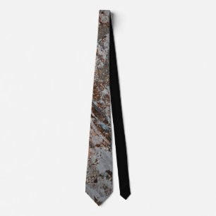 Rusted Metal, A Gel Print Abstract Neck Tie