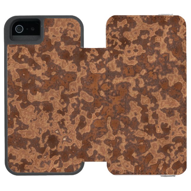 Rusted metal abstract 2 incipio iPhone wallet case (Folio Open)