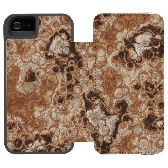 Rusted metal abstract incipio iPhone wallet case (Folio Open)