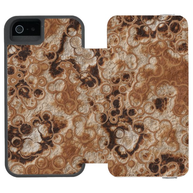 Rusted metal abstract incipio iPhone wallet case (Folio Open)