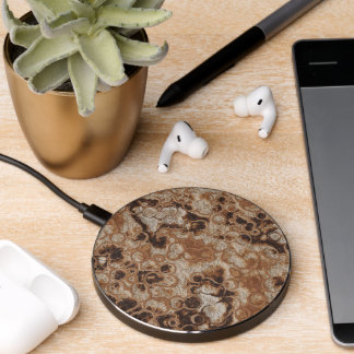 Rusted metal abstract wireless charger