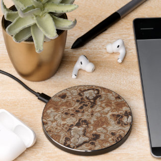 Rusted metal abstract wireless charger