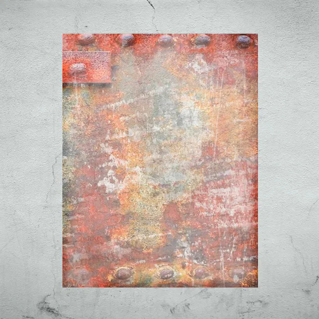 Rusted Metal Halloween Scrapbook Paper | Zazzle