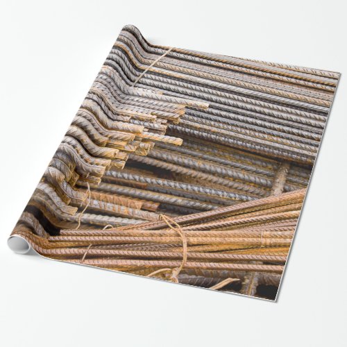 Rusted Metal Rebar Rods 2 Wrapping Paper