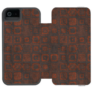 Rusted Metal Squares iPhone SE/5/5s Wallet Case