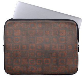 Rusted Metal Squares Laptop Sleeve