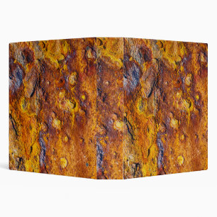 Rusted metal surface 3 ring binder