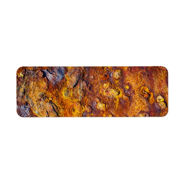 Rusted metal surface label (Front)