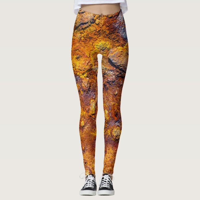 Rusted metal surface leggings (Front)
