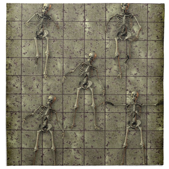 Rusted Metal With Skeletons Napkins