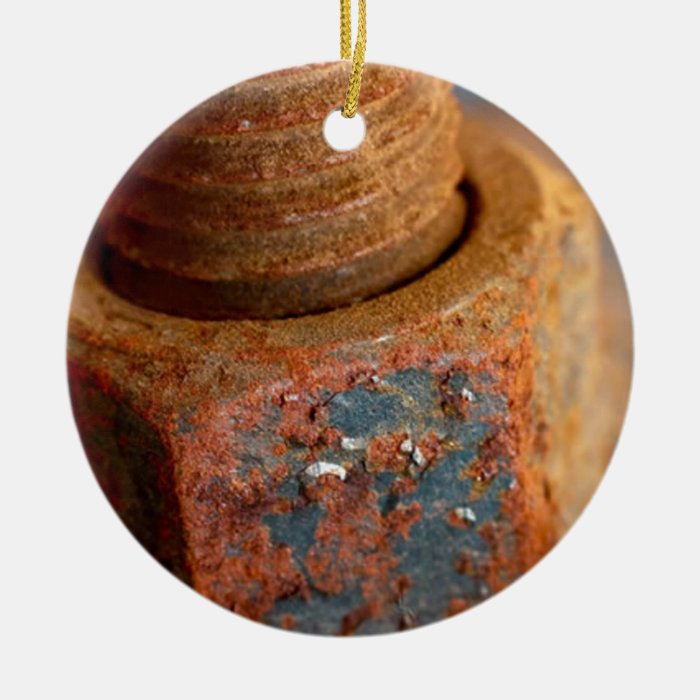 Rusted Nuts and Bolts Christmas Tree Ornaments