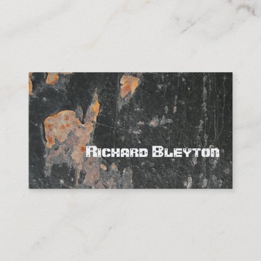 Customizable Rusted painted, corroded metal, texture custom business card template