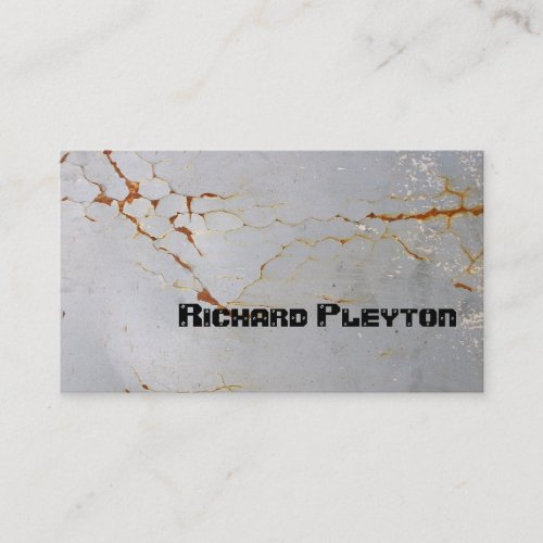 Rusted painted corroded metal texture custom business card