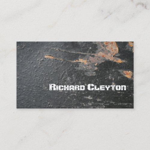 Rusted painted corroded metal texture custom business card