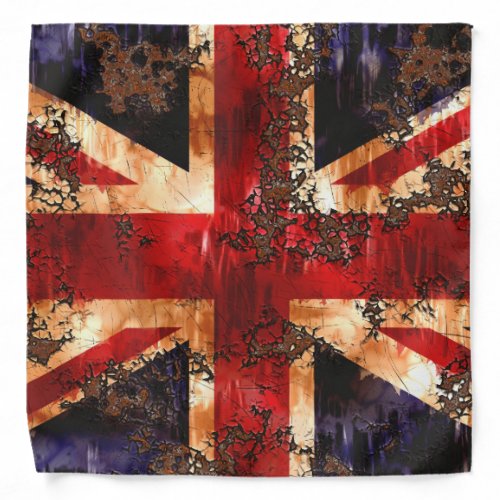Rusted Patriotic United Kingdom Flag Bandana