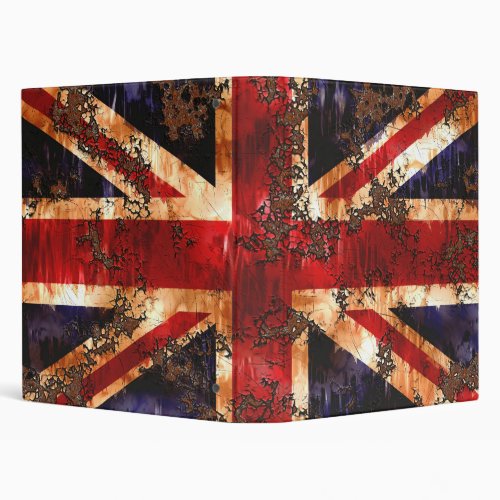 Rusted Patriotic United Kingdom Flag Binder