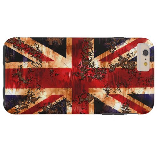 Rusted Patriotic United Kingdom Flag Tough iPhone 6 Plus Case
